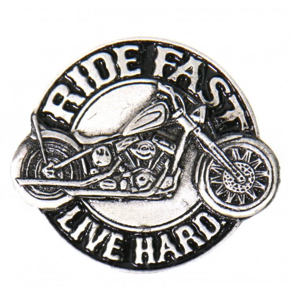Trendy Hot Leathers PNA1219 Circle Bike Pin Pure