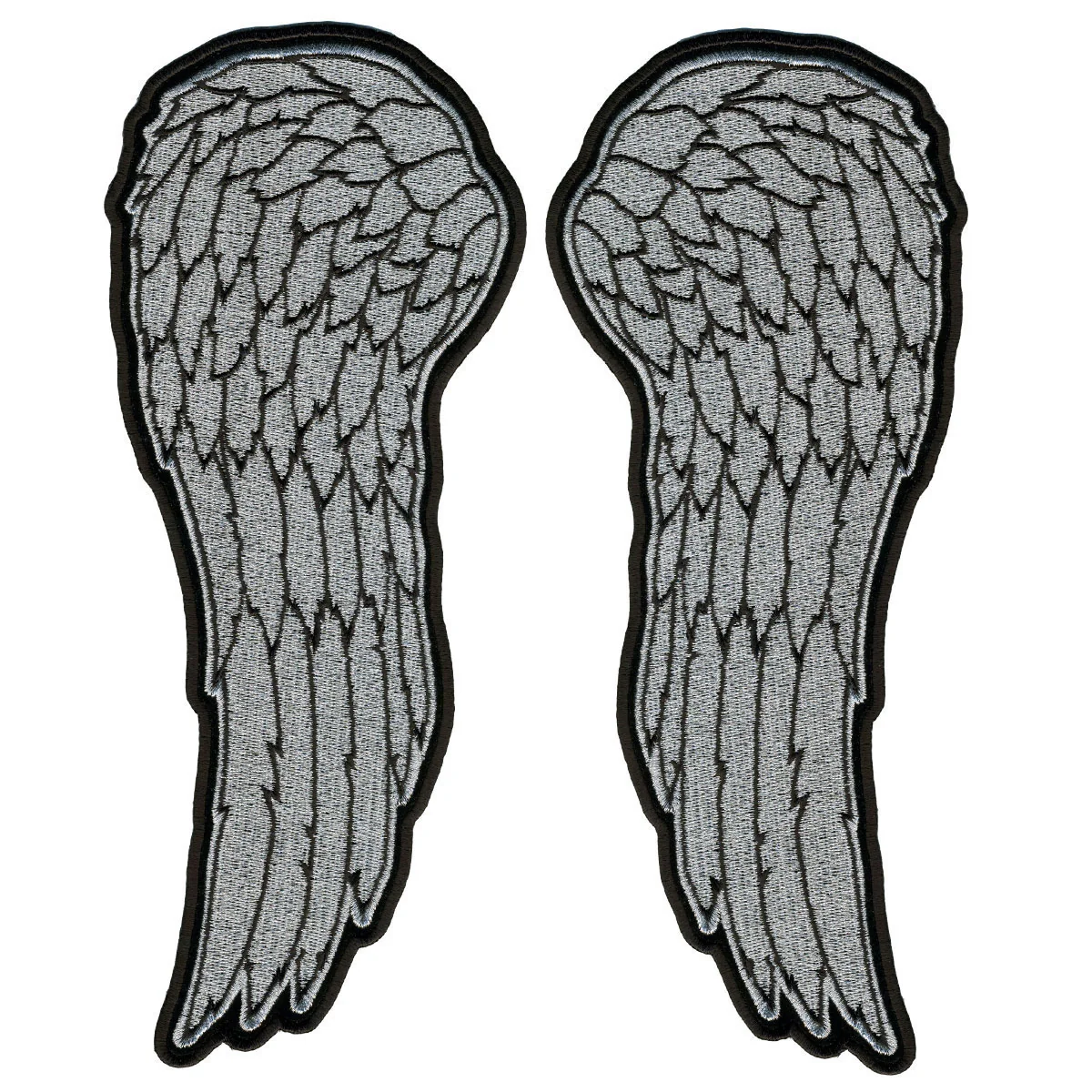 Efficient Hot Leathers PPS1041 10 Metallic Silver Angel Wings Patch Smart