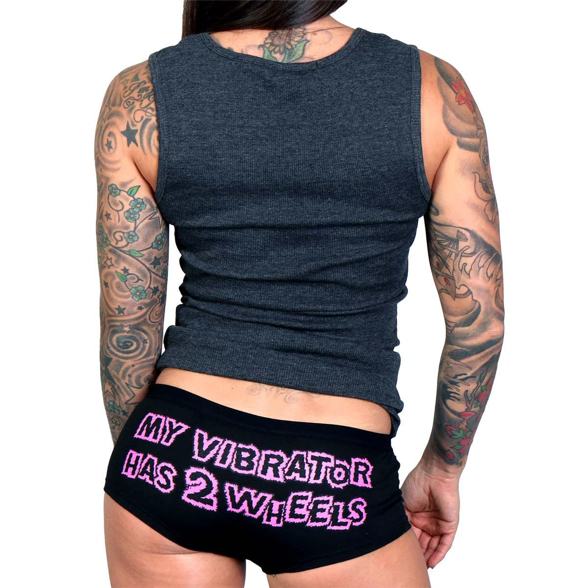 Healthy Hot Leathers PTB7254 My Vibrator Has Two Wheels Funny Boy Shorts Safe