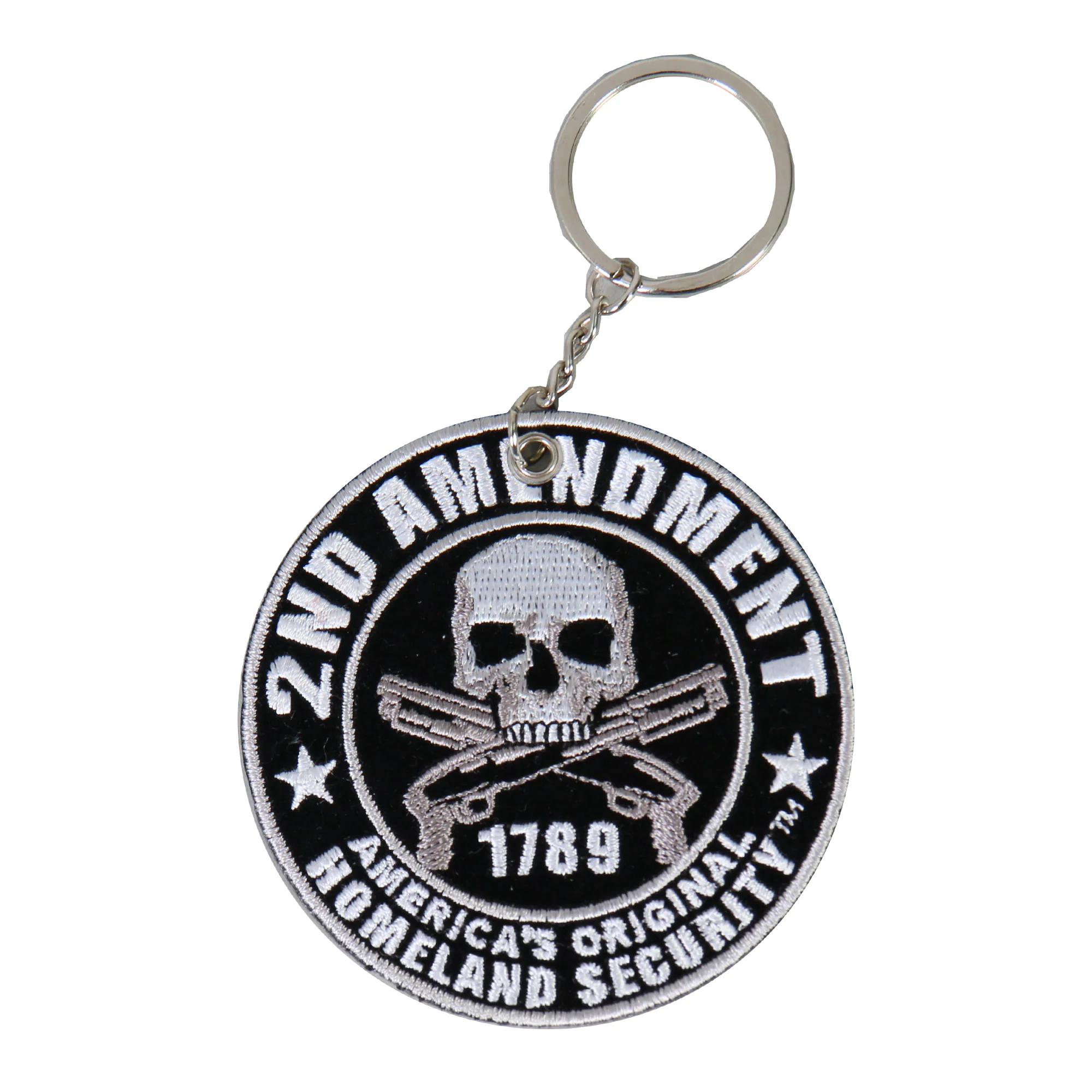 Functional Hot Leathers KCH1017 2nd Amendment America's Homeland Security Embroidered Keychain Advanced