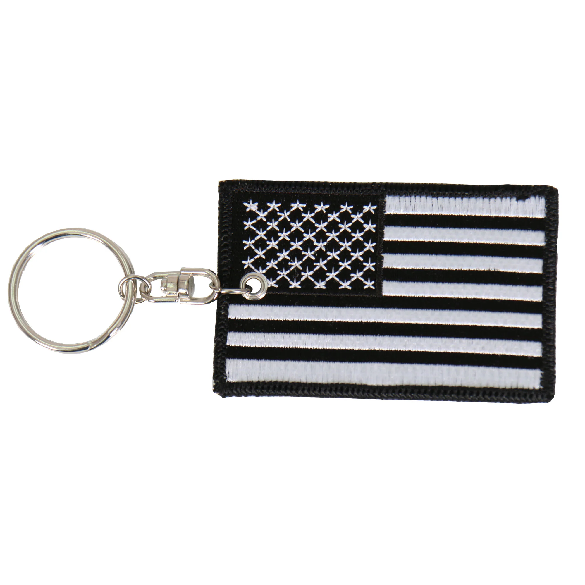 High-Performance Hot Leathers KCH1061 Black and White American Flag Keychain Selected