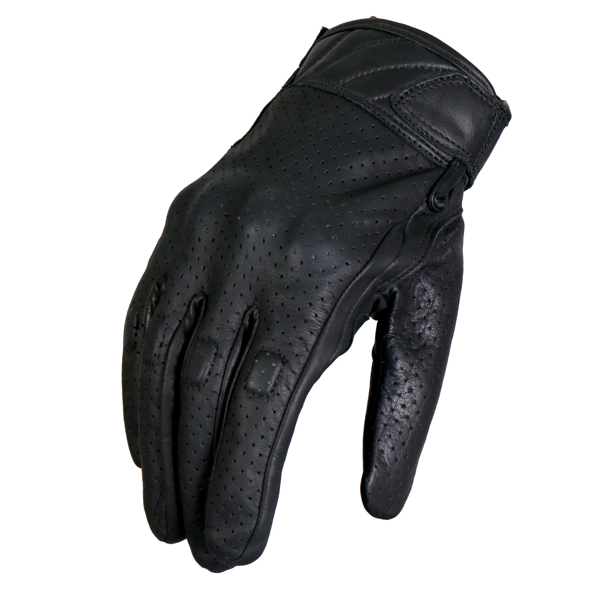 Superior Hot Leathers GVM1023 Premium Leather Vented Knuckle Guard Gloves Breathable