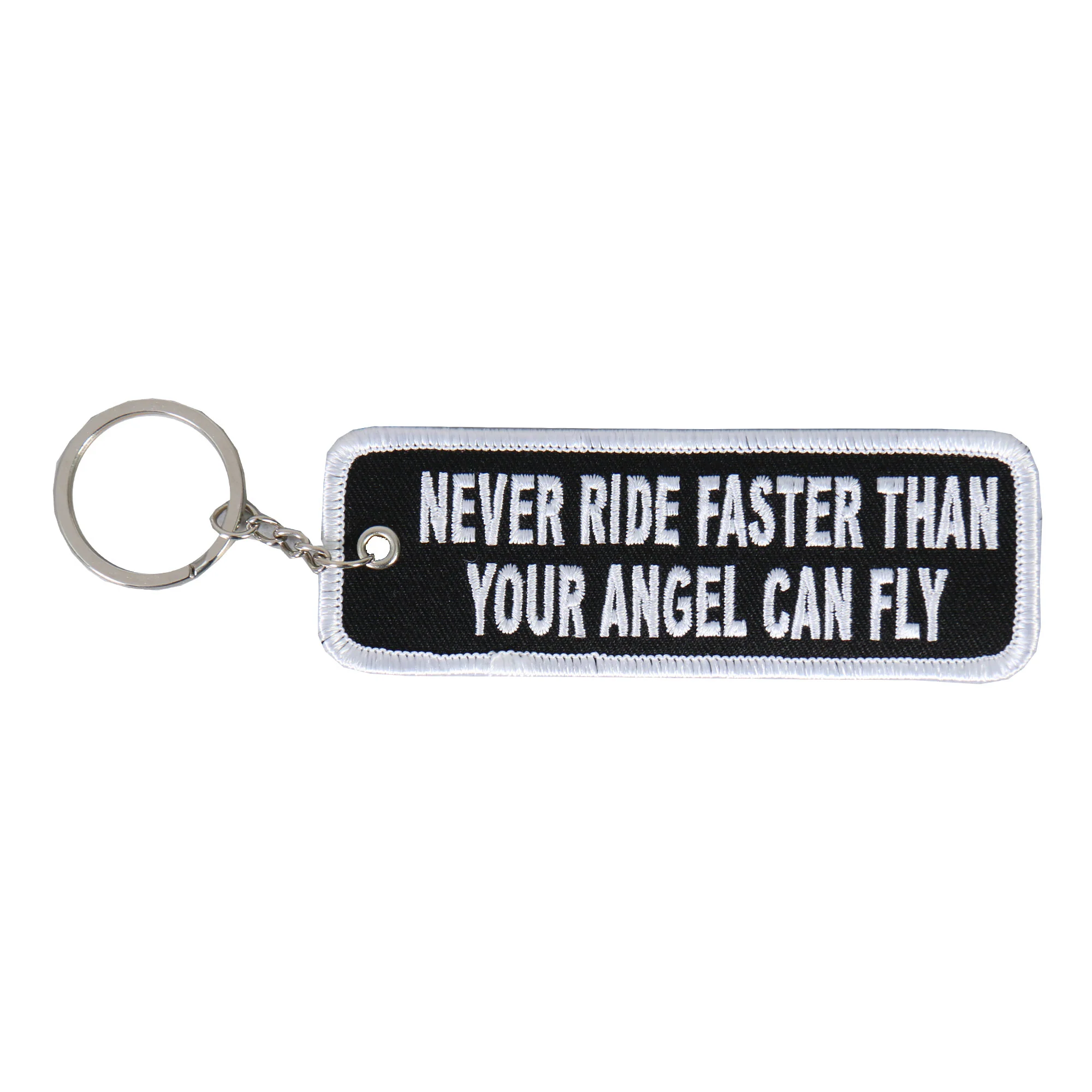 Reusable Hot Leathers KCH1005 Ride Faster Than Your Angel Can Fly Embroidered Key Chain Fine