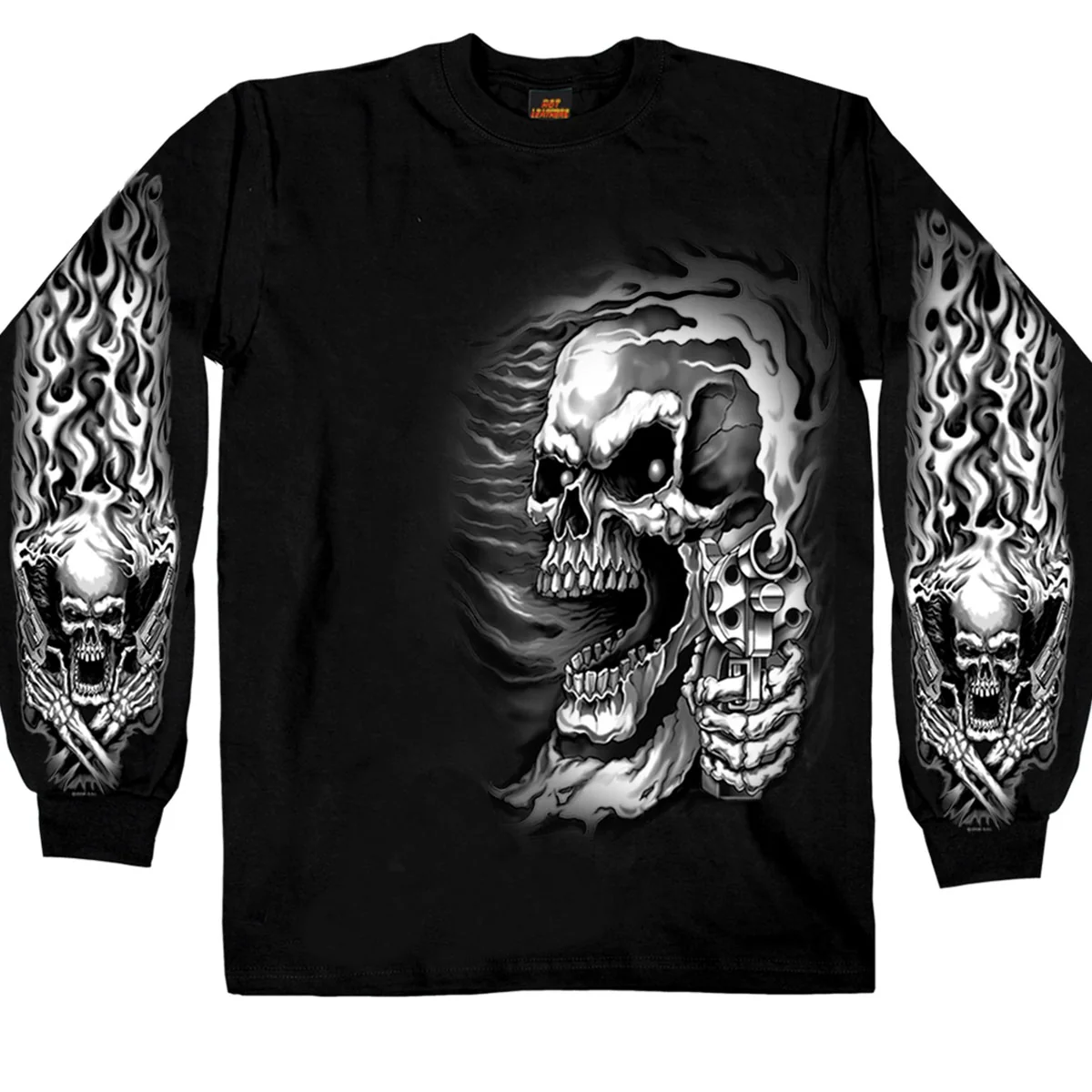 Fine Hot Leathers GMS2076 Men s Assassin Long Sleeve Black Shirt Certified