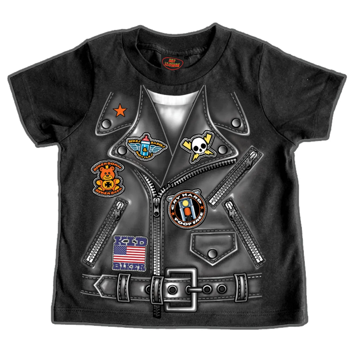Comfortable Hot Leathers GYS1034 Boys Leather Jacket Toddler T-Shirt Functional