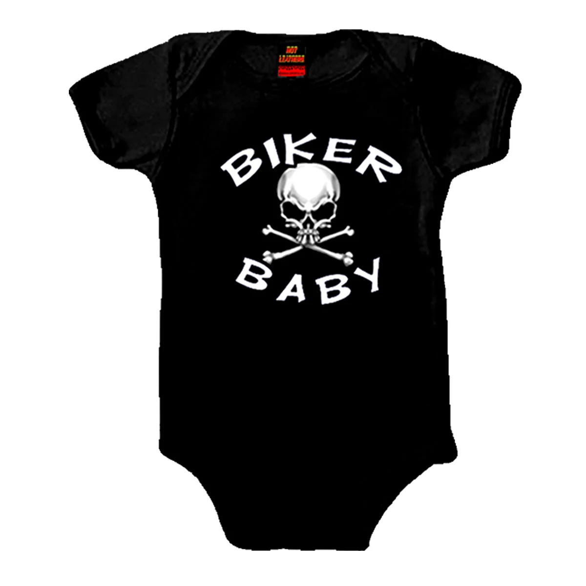 Durable Hot Leathers GYS1015 Kids Biker Baby Skull Black Onesie Artisan