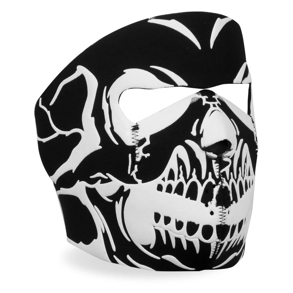 Lightweight Hot Leathers FMA1028 Face Mask Puff Ink Skull Minimalist