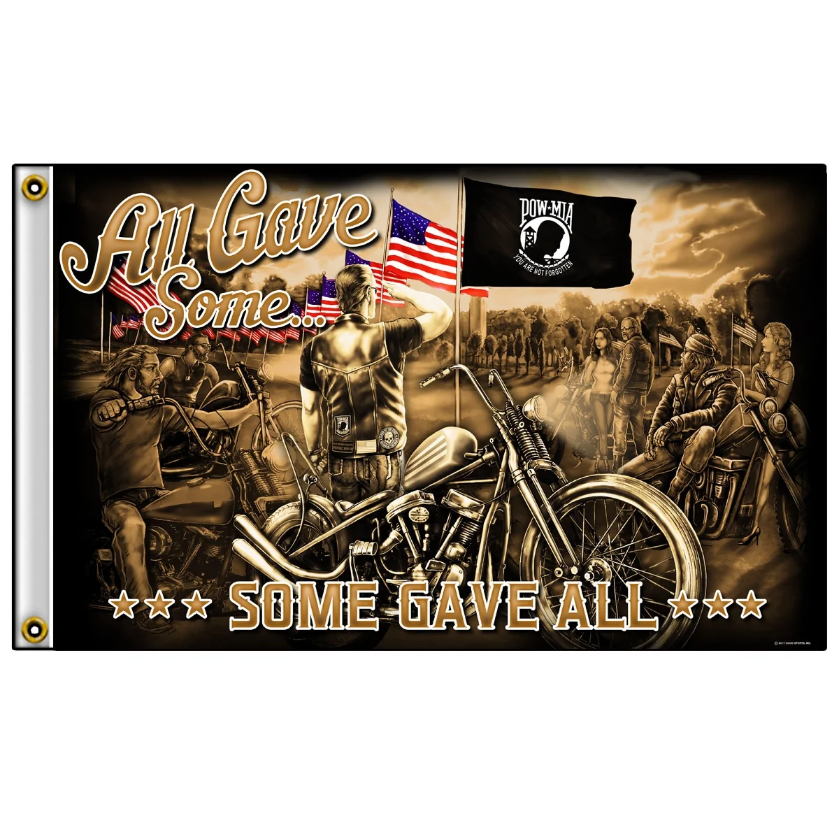 Modern Hot Leathers FGA1074 Remembrance Flag Verified