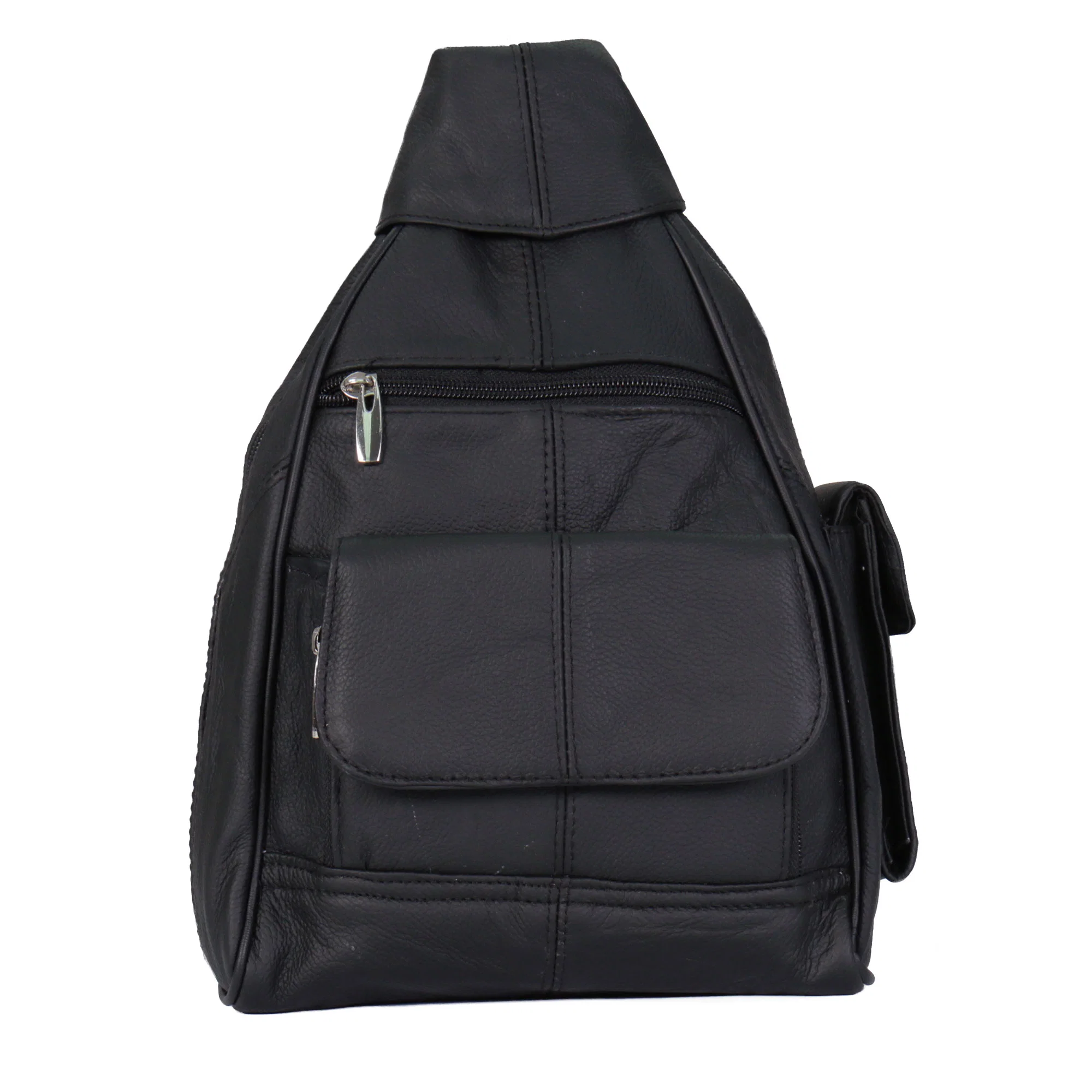 Exclusive Hot Leathers BPA1005 Black Leather Backpack Top-Quality
