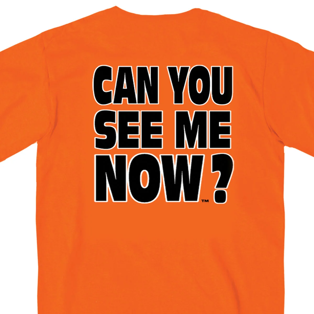 World-Class Hot Leathers GMD1091 Mens 'Can You See Me Now' Safety Orange T-Shirt Organic