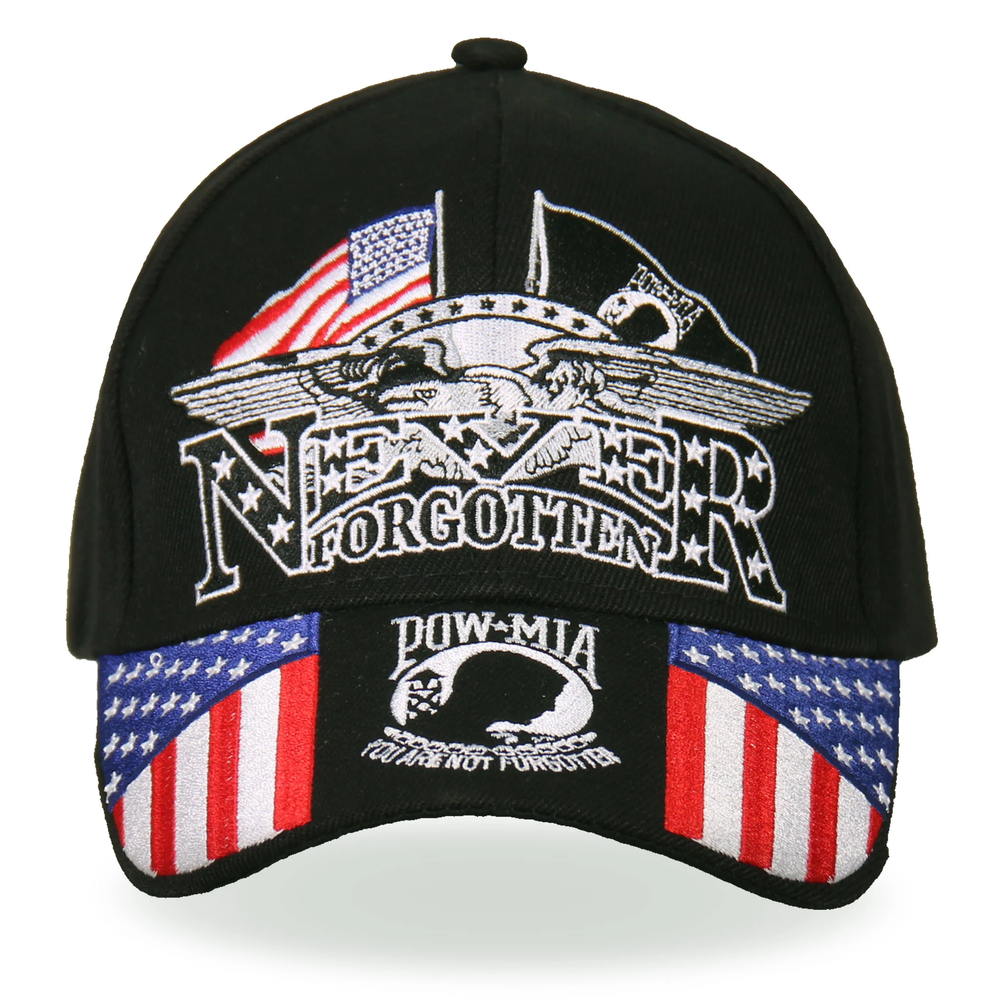 Organic Hot Leathers BCA1015 Iron Eagle POW Ball Cap Detailed