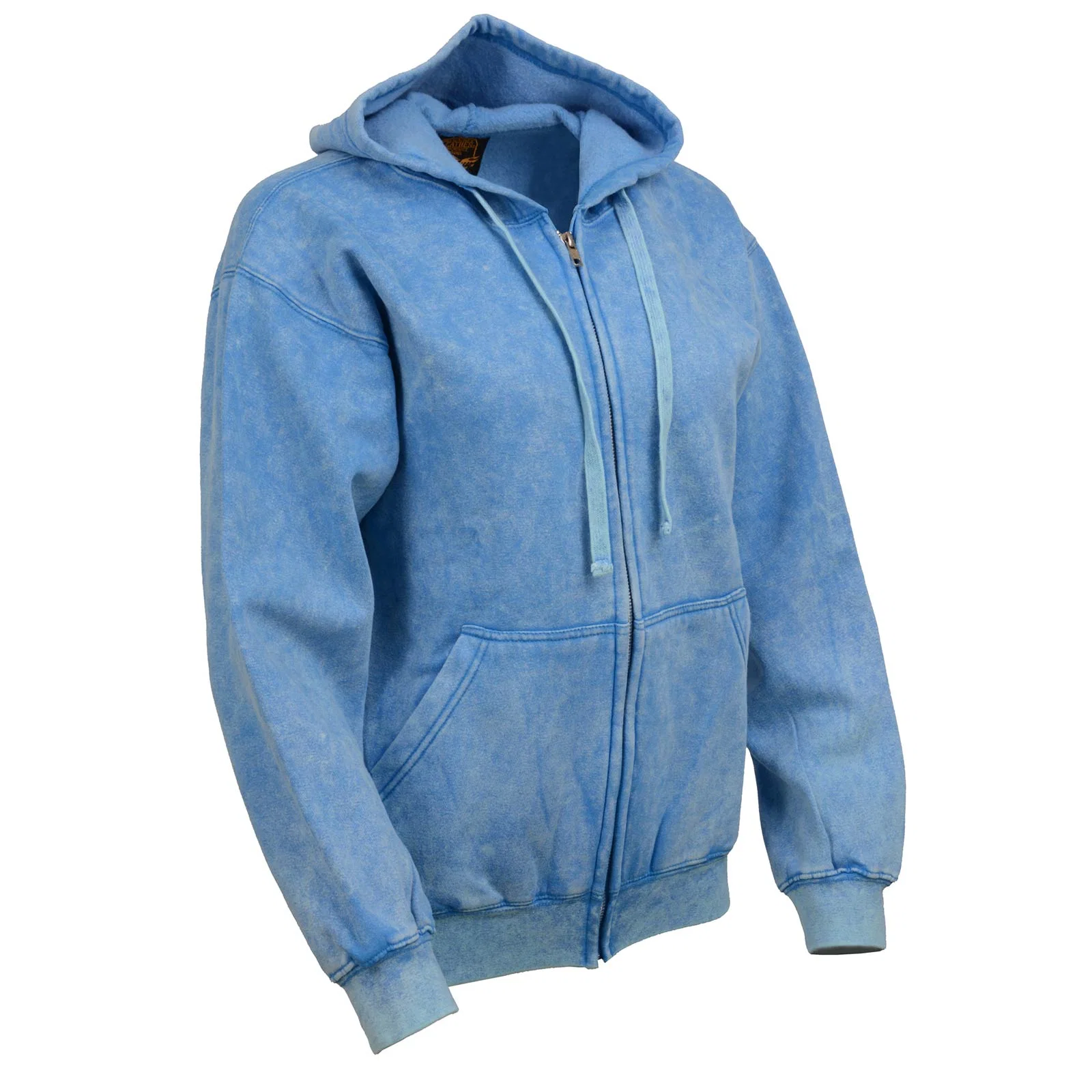 Flexible Milwaukee Leather MNG21621 Women's Distressed Blue Sweatshirt Full Zip Up Long Sleeve Casual Hoodie - with Pocket Innovative
