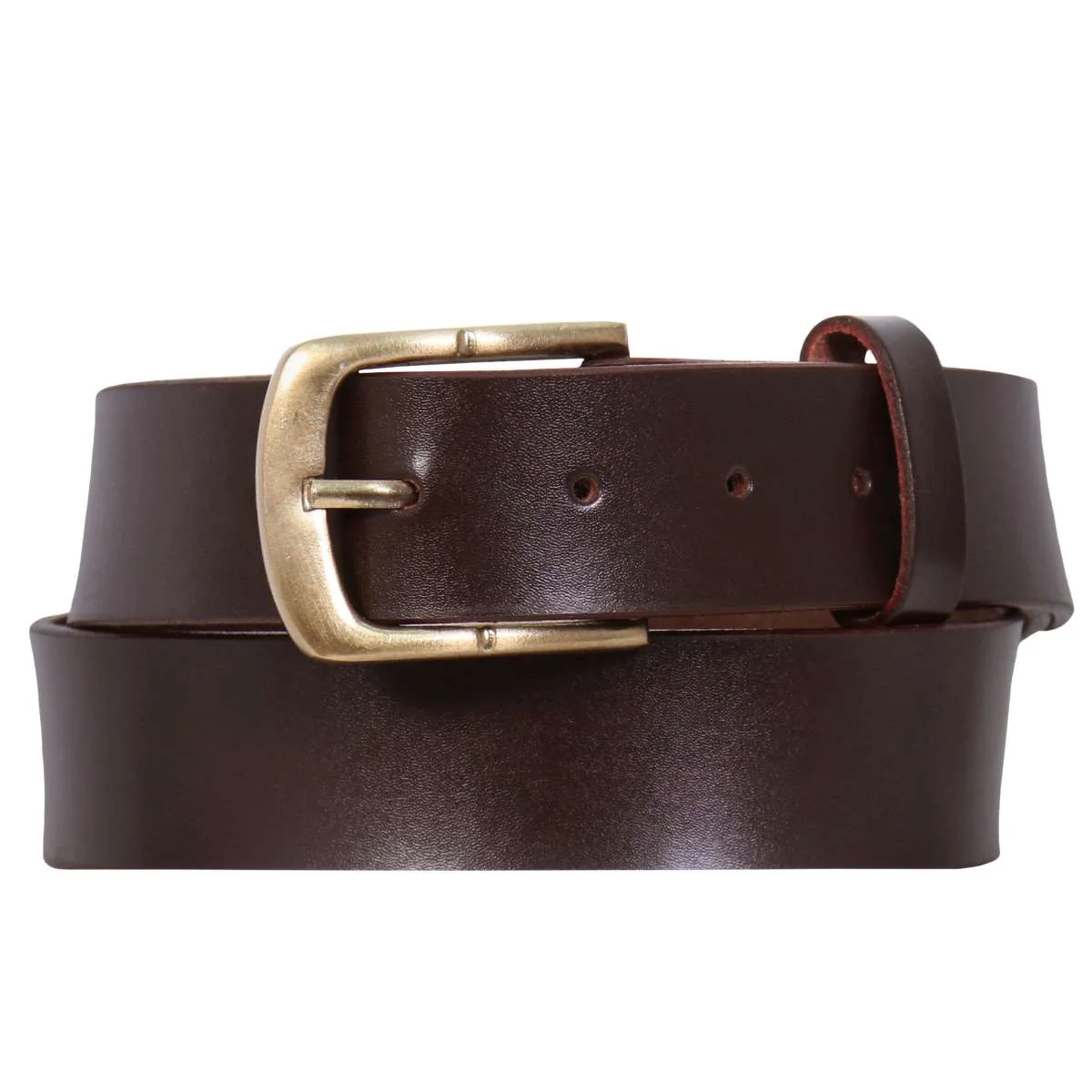 Genuine Hot Leathers Brown Leather Belt with Square Buckle BLA1140 Specialty