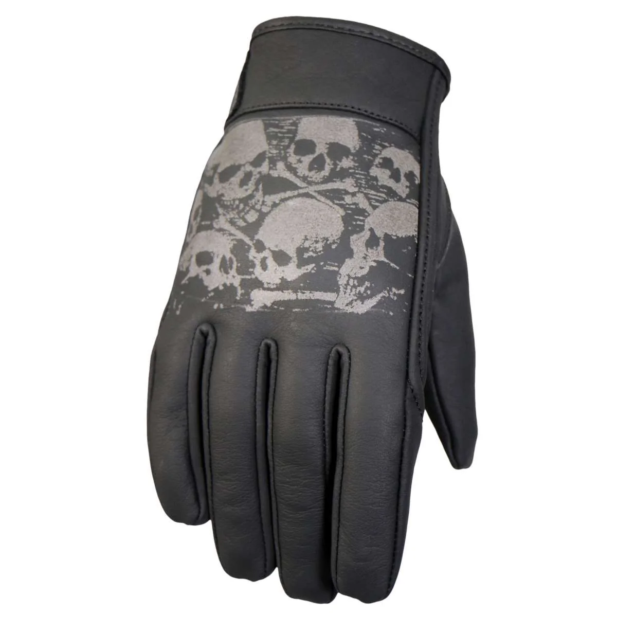 Recyclable Hot Leathers Ancient Skull Leather Gloves GVM1304 Soft
