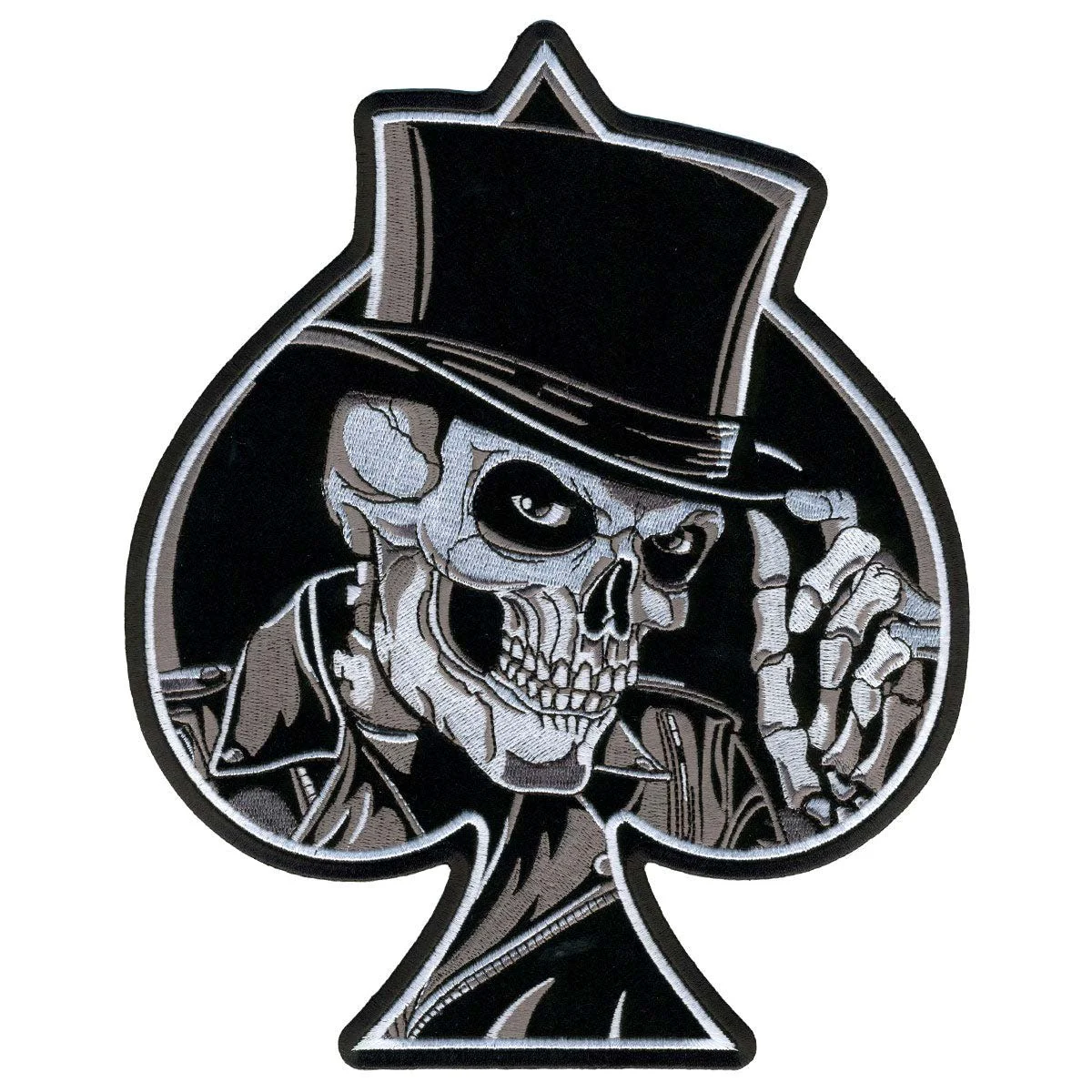 Safe Hot Leathers Top Hat Skull 8 x 10 Patch PPA6057 Professional