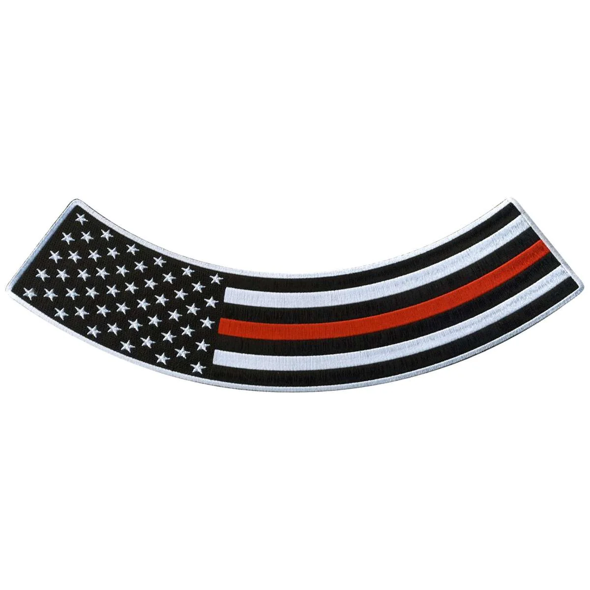 Fashionable Hot Leathers Thin Red Line 12 X 3 Bottom Rocker Patch PPM5163 Convenient
