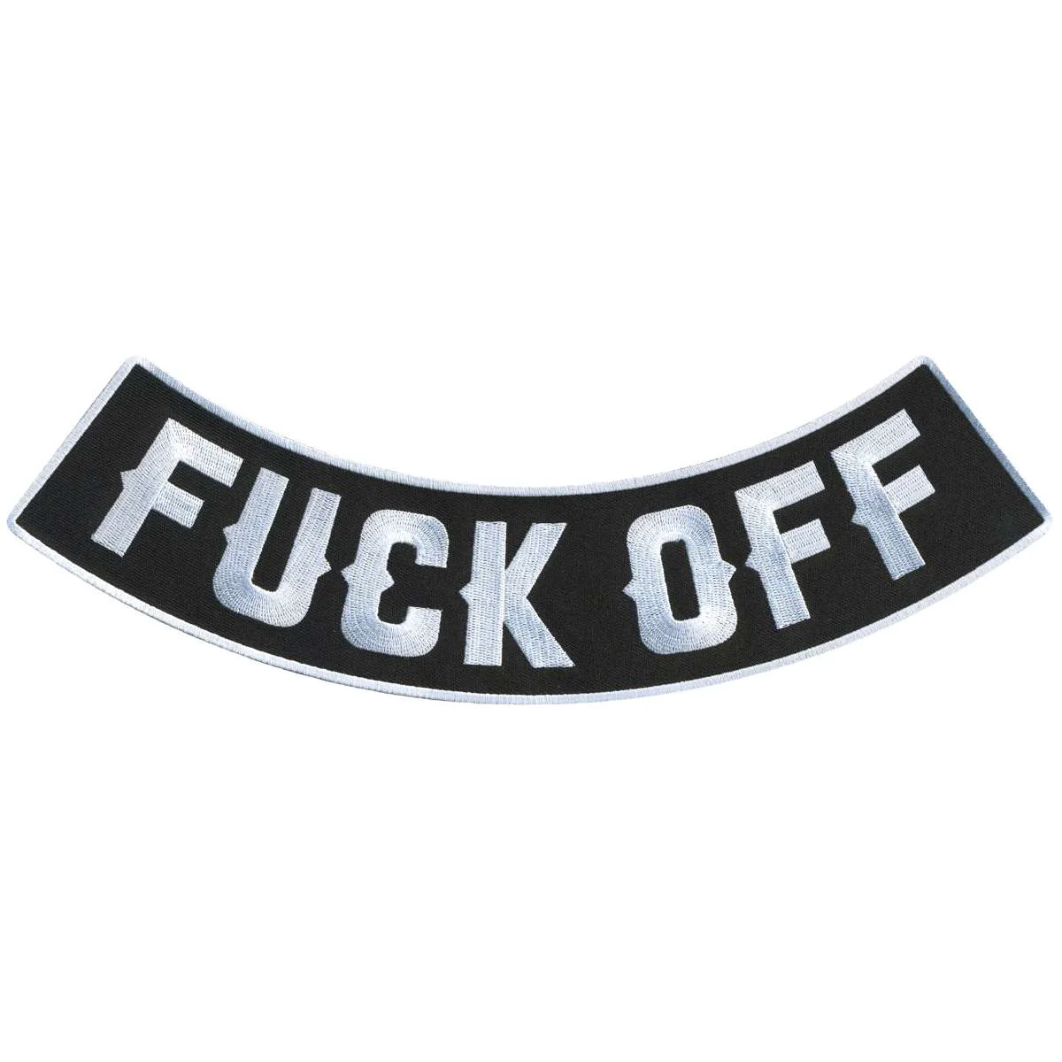 Proven Hot Leathers Fuck Off 12 X 3 Bottom Rocker Patch PPM5193 Natural