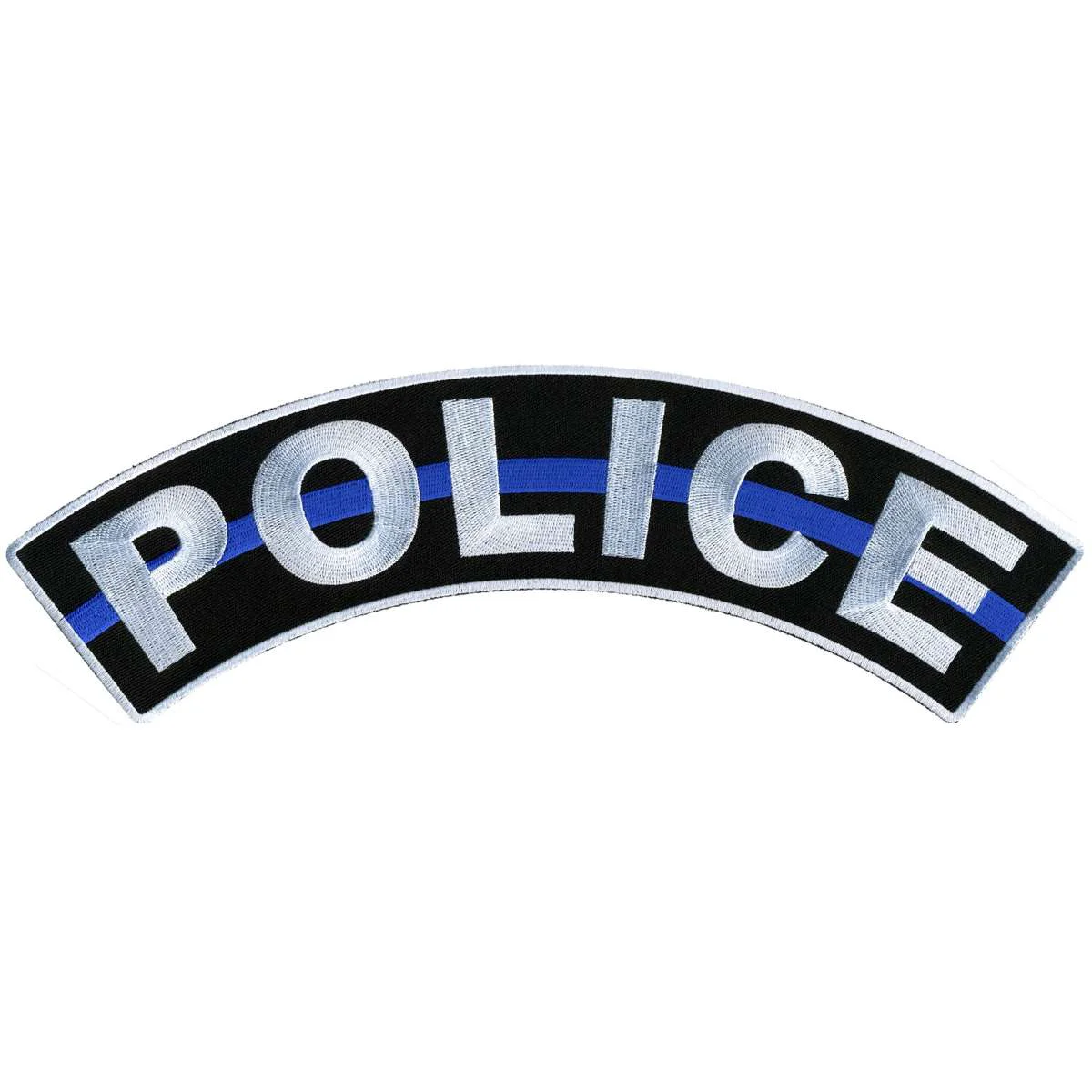 Exclusive Hot Leathers Police 12 X 3 Top Rocker Patch PPM4147 Traditional