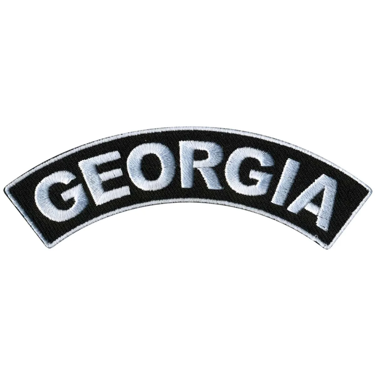 Fine Crafted Hot Leathers Georgia 4 X 1 Top Rocker Patch PPM4020 Prestigious