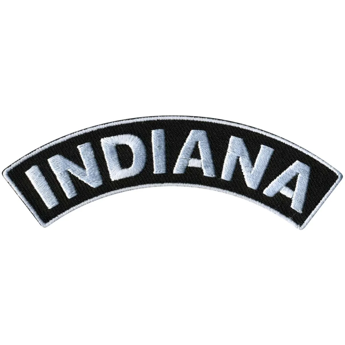 Long-Lasting Hot Leathers Indiana 4 X 1 Top Rocker Patch PPM4028 Flexible