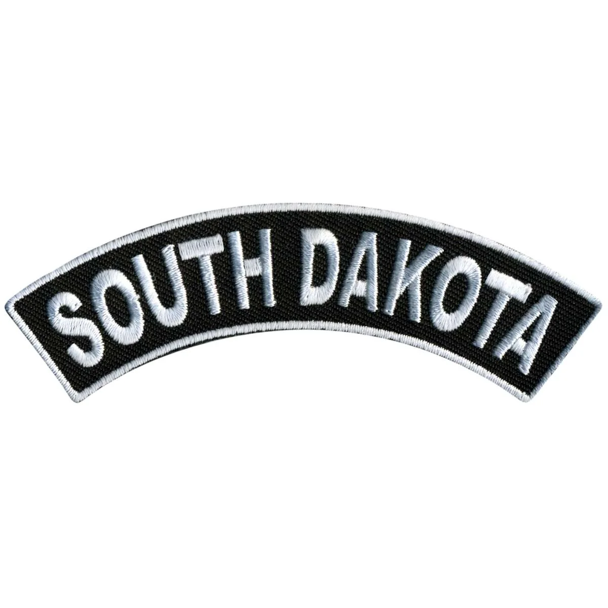 Smooth Hot Leathers South Dakota 4 X 1 Top Rocker Patch PPM4082 Pure