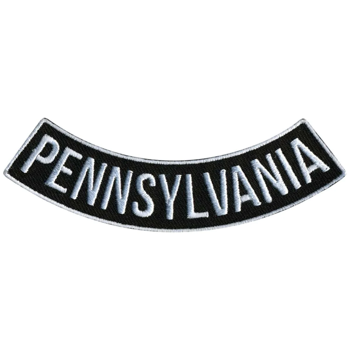 Fine Hot Leathers Pennsylvania 4 X 1 Bottom Rocker Patch PPM5076 Solid