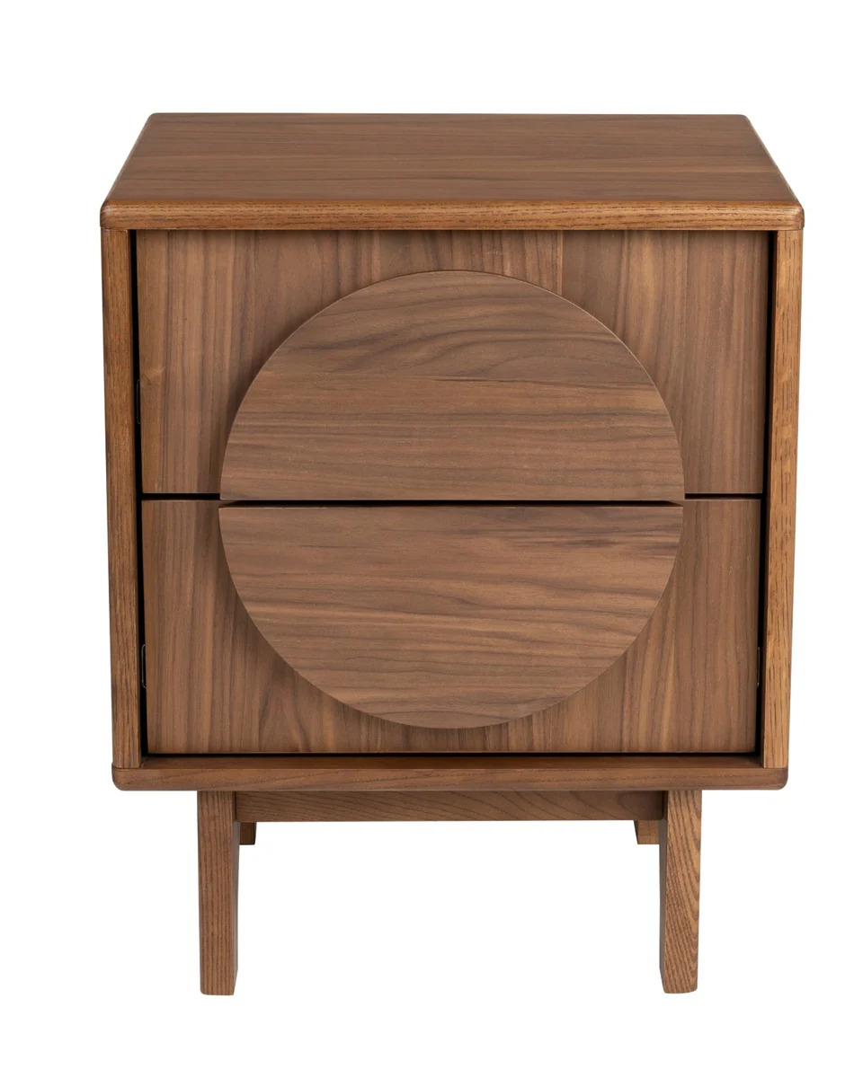High-Grade Bedside Table Groove- Walnut Genuine