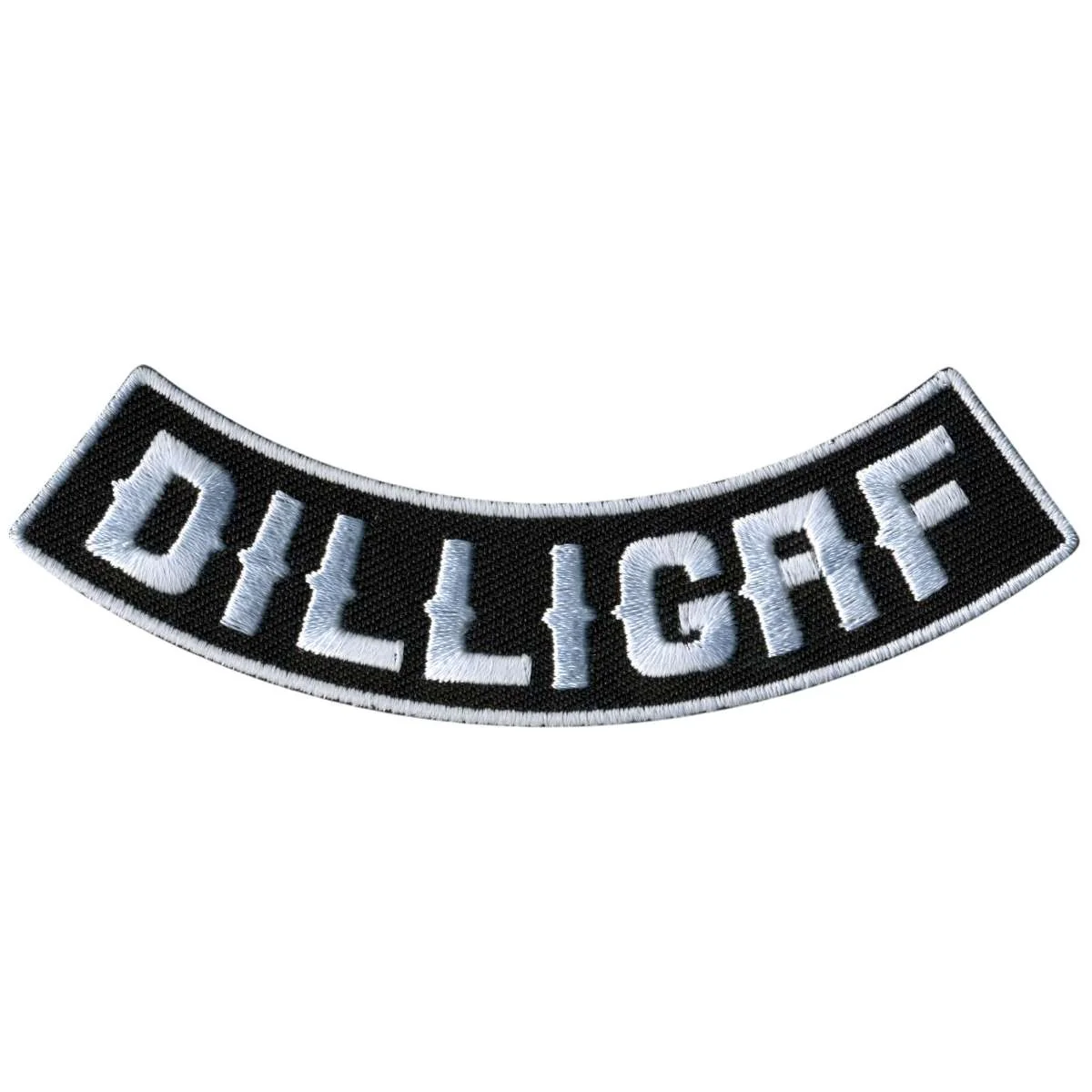 Solid Hot Leathers DILLIGAF 4 X 1 Bottom Rocker Patch PPM5126 Long-Lasting