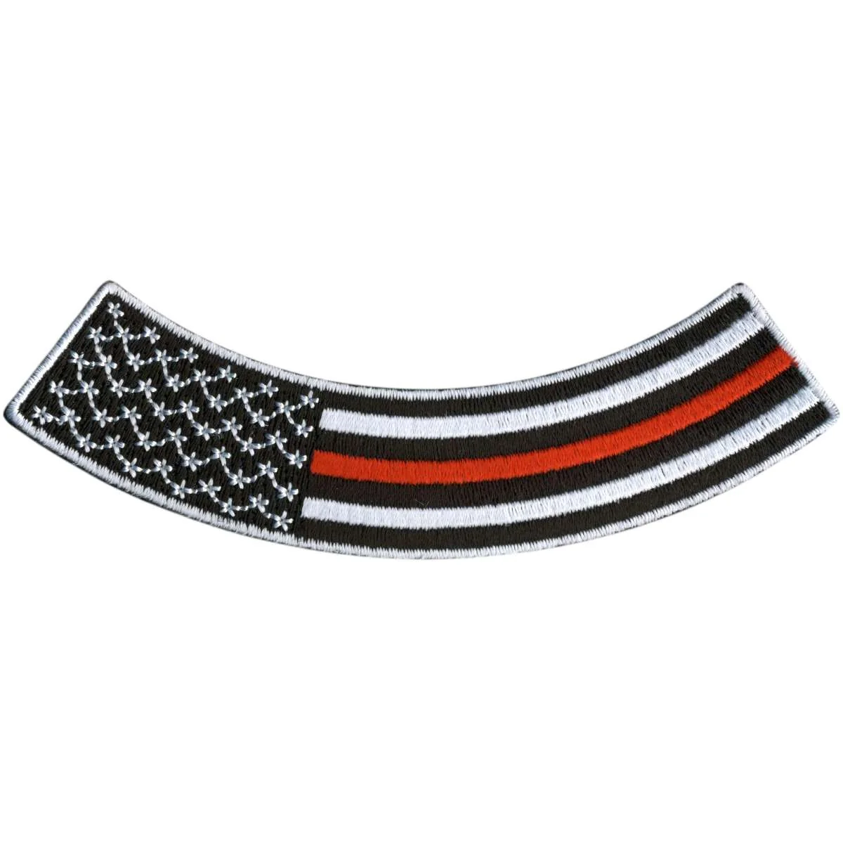 Secure Hot Leathers Thin Red Line 4 X 1 Bottom Rocker Patch PPM5164 Traditional