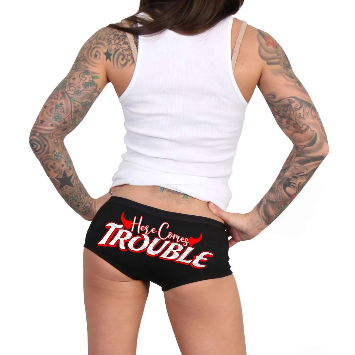 Next-Generation Hot Leathers Here Comes Trouble Boy Shorts PTB7552 Official
