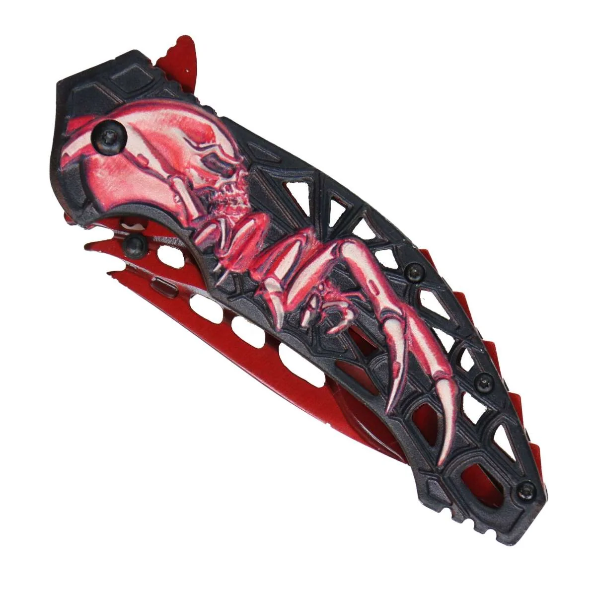 Classic Hot Leathers Spider Skull Knife KNA1146 Exceptional