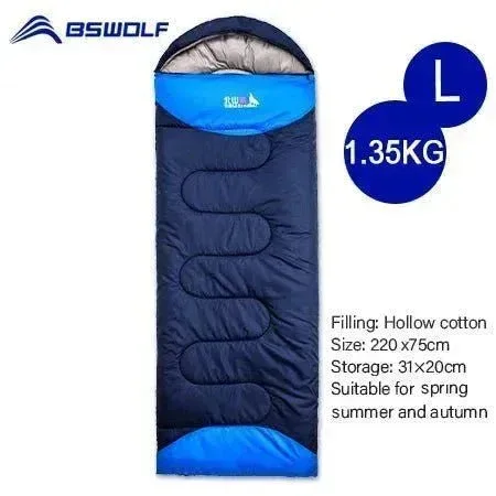 Official BSWOLF Ultralight Waterproof Envelope Sleeping Bag – 3-Season Cotton Fill Splicing Double 1.35kg 1.5kg 1.8kg Trendy
