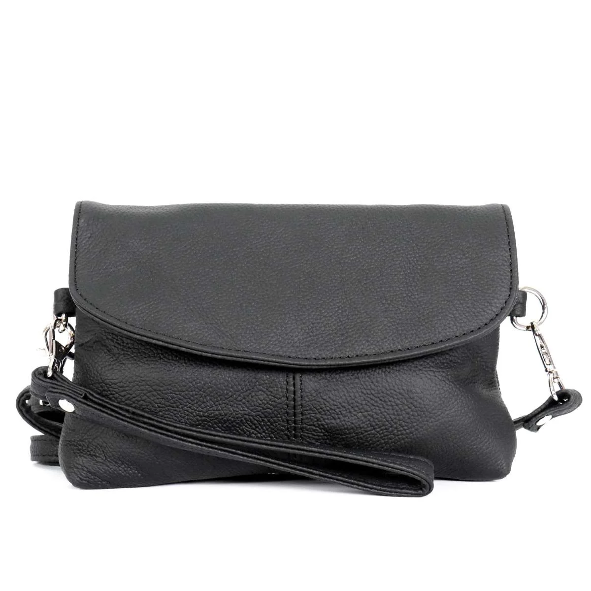 Authentic Hot Leathers Black Crossbody Organizer Leather Purse PUA1182 Smart