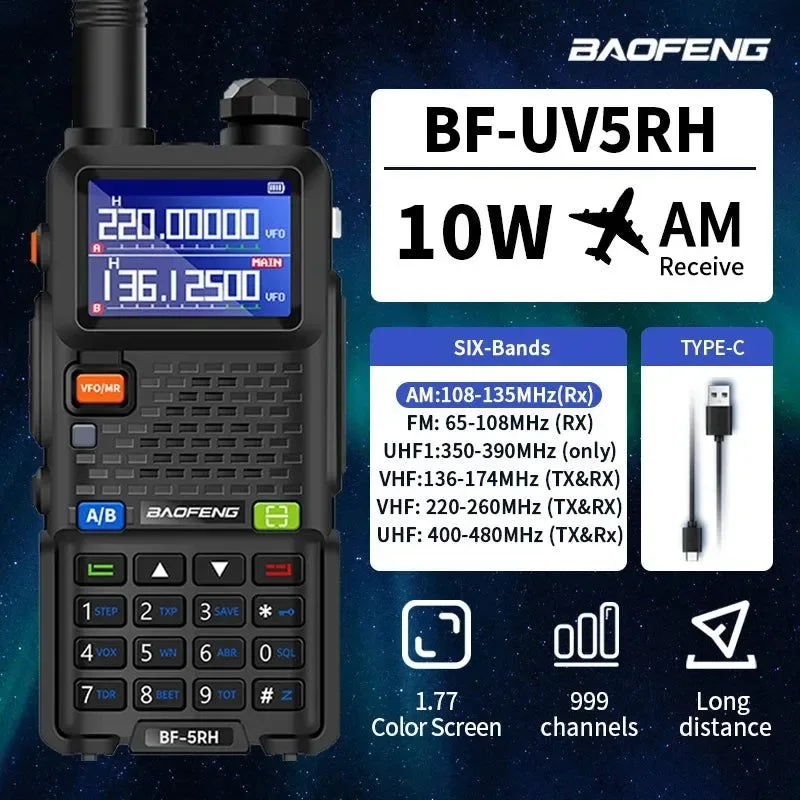 Elite UV-5RH Multi-Band Walkie Talkie - Reliable Two-Way Communication for Outdoor High-End