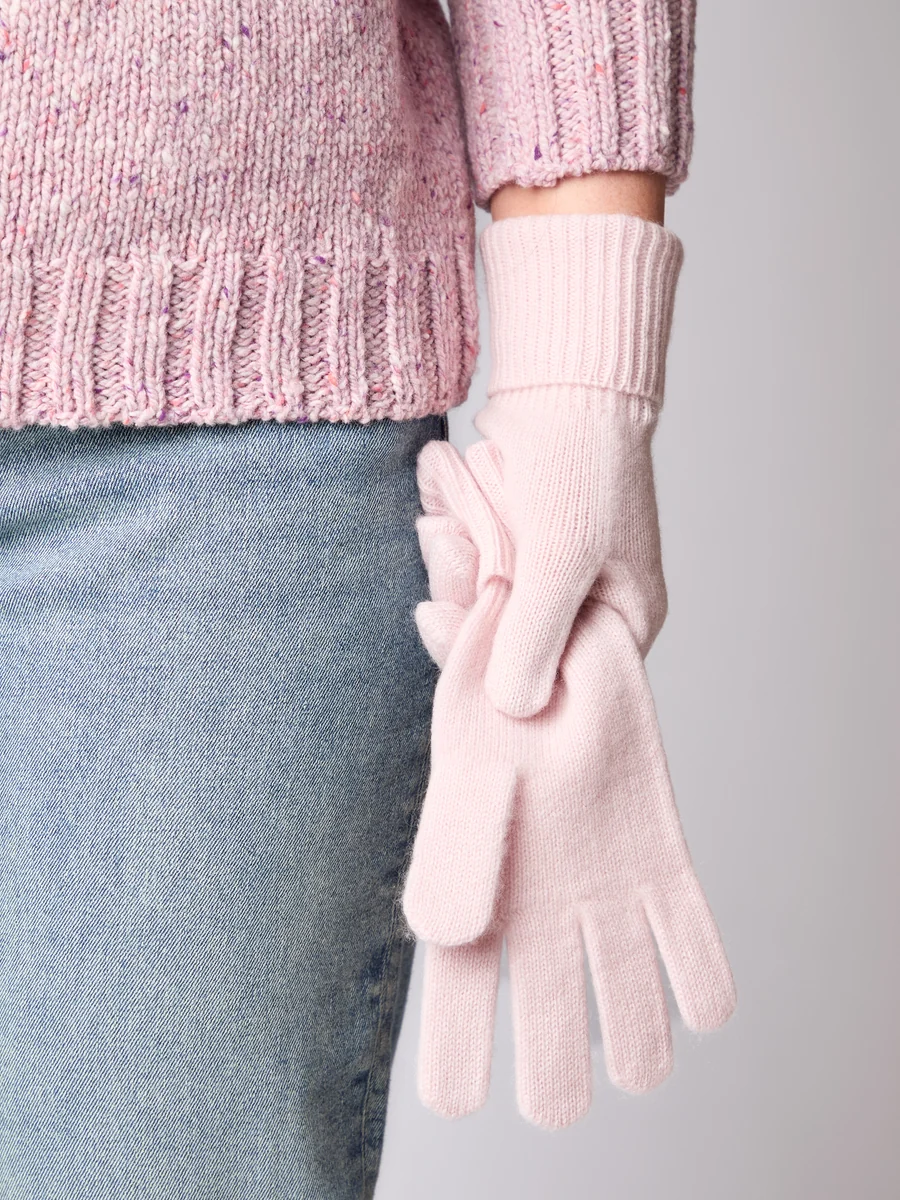 Verified Foxford Pink Cashmere Gloves High-Quality