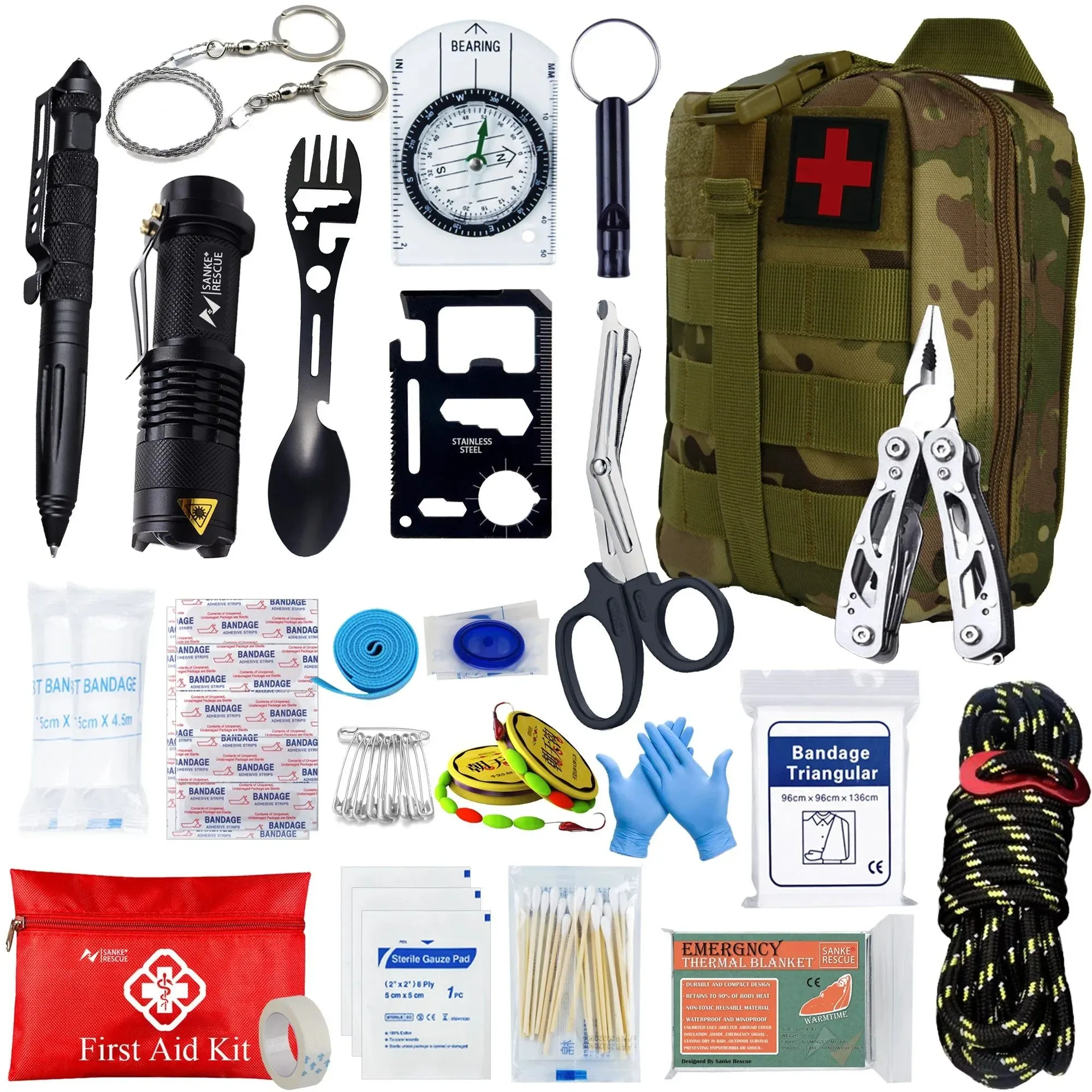 Powerful Tactical First Aid Kit – Military-Grade Survival Gear for Camping Hiking Emergency Medical Care Tactical First Aid Kit – Be Ready for Any Emergency Authentic