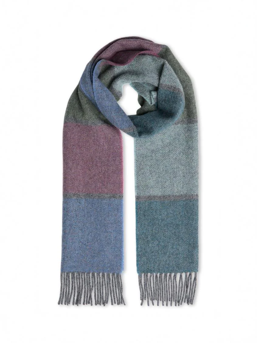 Responsible Foxford Autumn Stripe Lambswool Scarf Functional