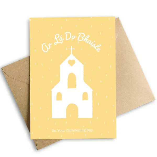 Solid Christening Day Greeting Card Trendy