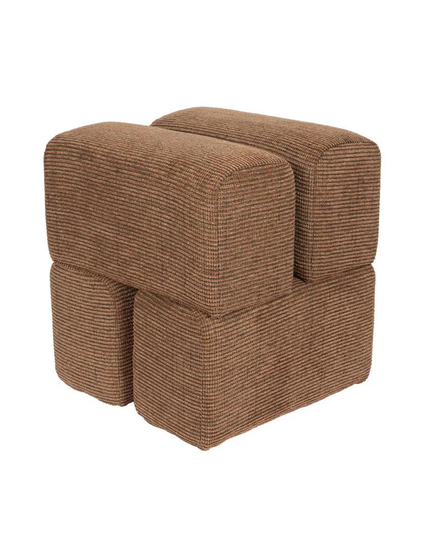 Recyclable Staple Pouffe- Terracotta Healthy