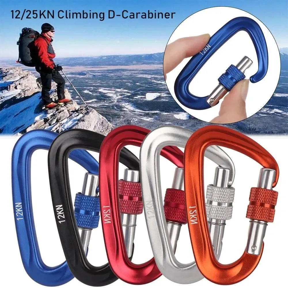 Efficient BLACKON D-Shaped Professional Carabiner with Security Master Lock Secure Mountaineering and Climbing Gear Traditional