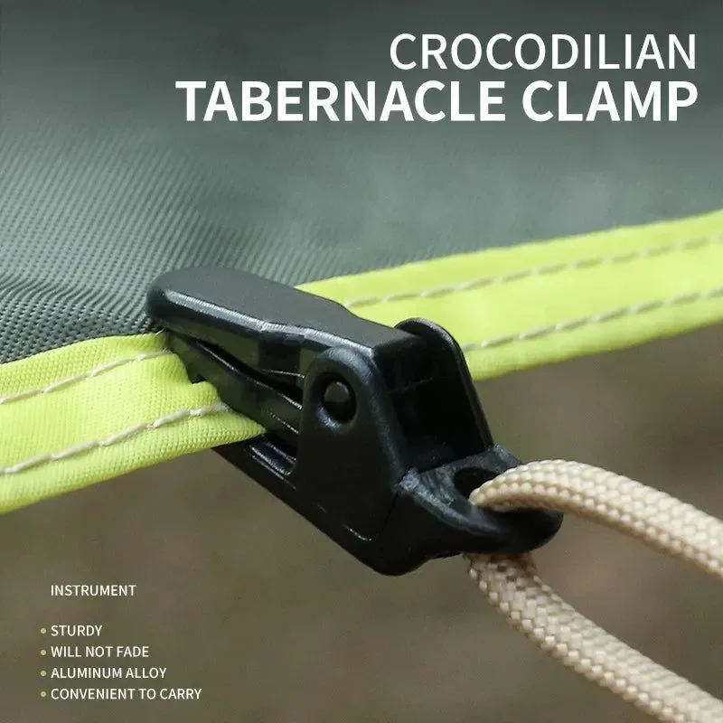 Traditional Outdoor Tarpaulin Clips - Camping Awning Wind Rope Clamps 10Pcs Secure