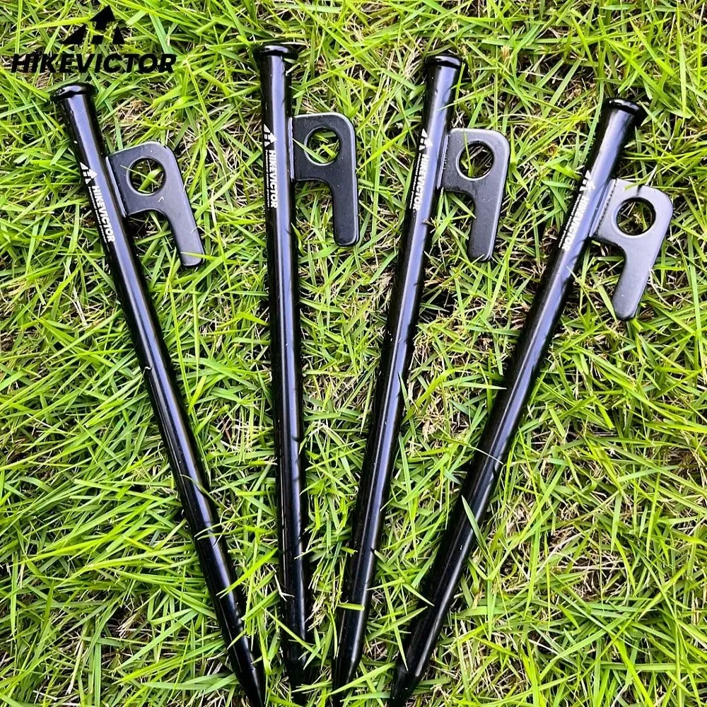 Environmentally Friendly Heavy-Duty Steel Tent Pegs – Essential Camping Ground Anchors for All Terrain Sustainable