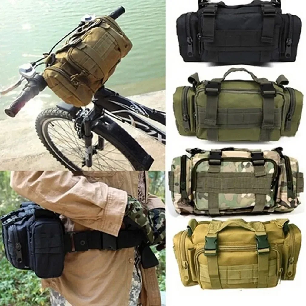 Genuine Tactical Waist Fanny Pack Military Waterproof Cross-body Sling Bag for Men - I for Hiking Climbing Fishing and Camping Secure