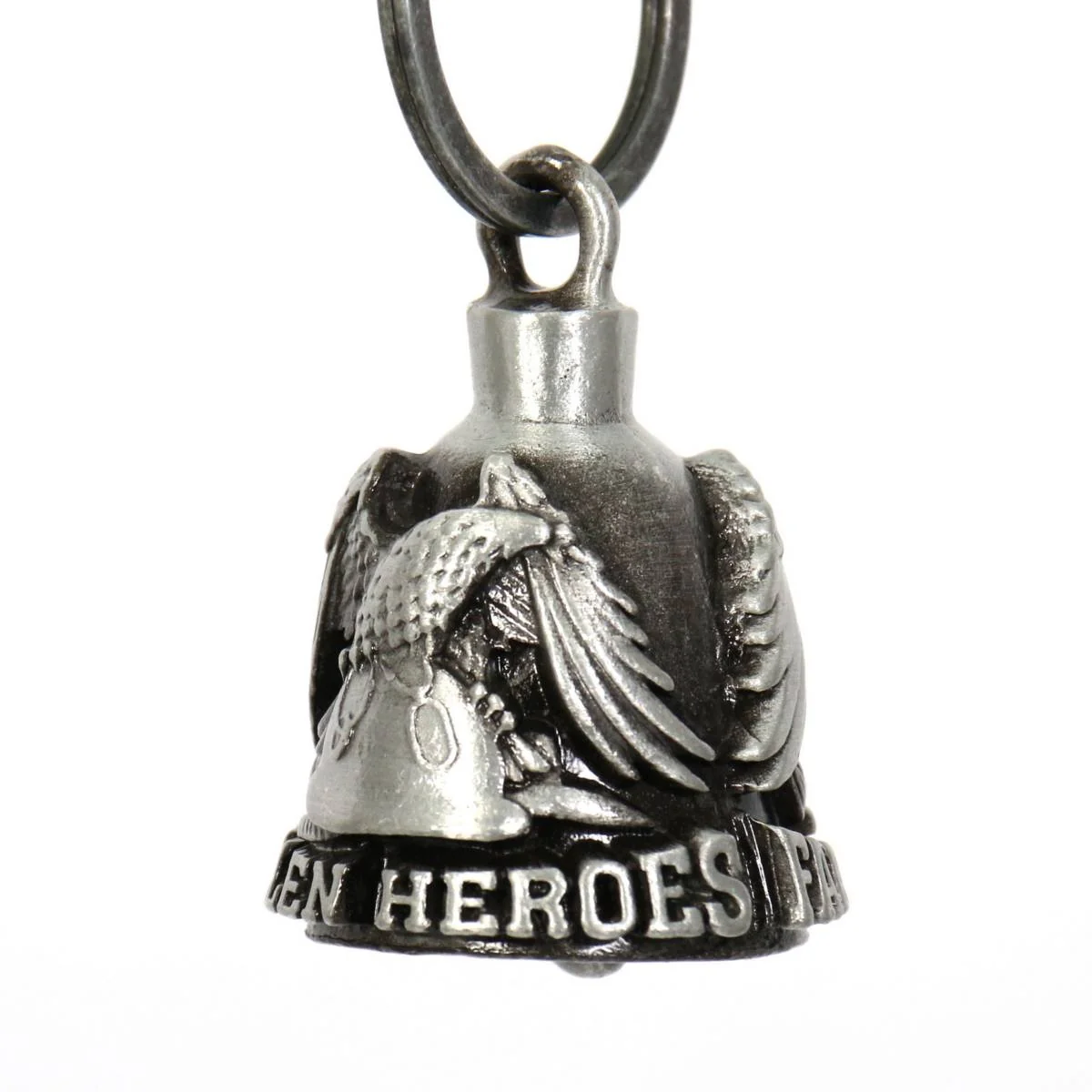 Prestigious Milwaukee Leather MLB9034 'Eagle - Fallen Heroes' Motorcycle Good Luck Bell Key Chain Accessory for Bikers Smart