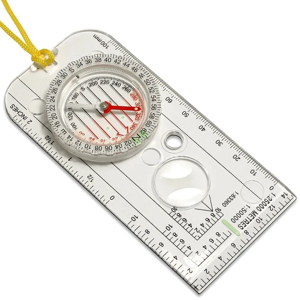 Certified Professional Mini Compass with Map Scale Ruler - Multifunctional Outdoor Hiking and Camping Tool Healthy