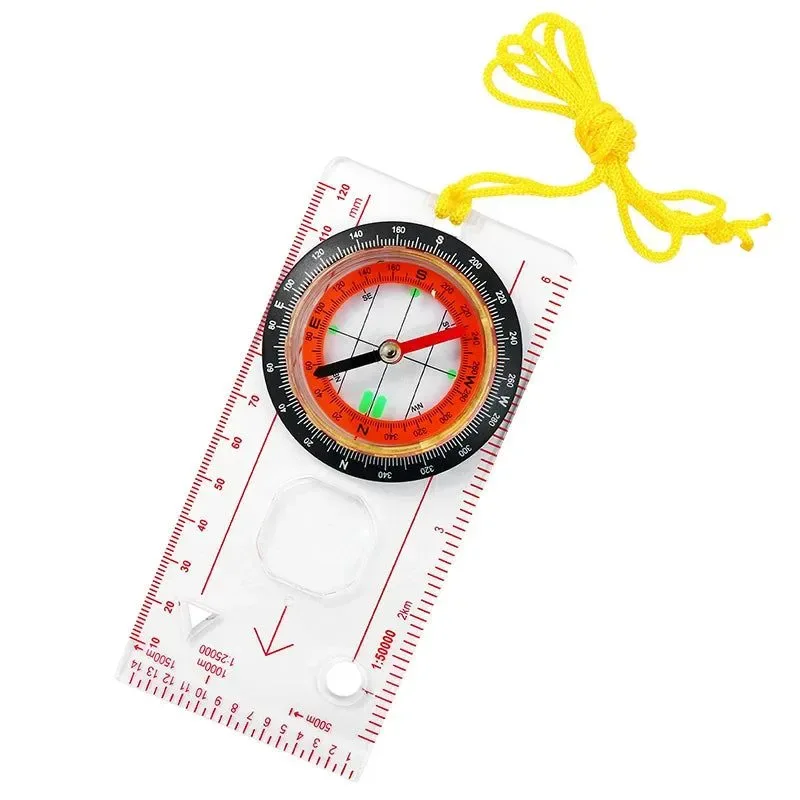 Reusable Outdoor Professional Portable Magnifying Compass with Ruler Scale - for Scout Hiking Camping and Orienteering Enhanced