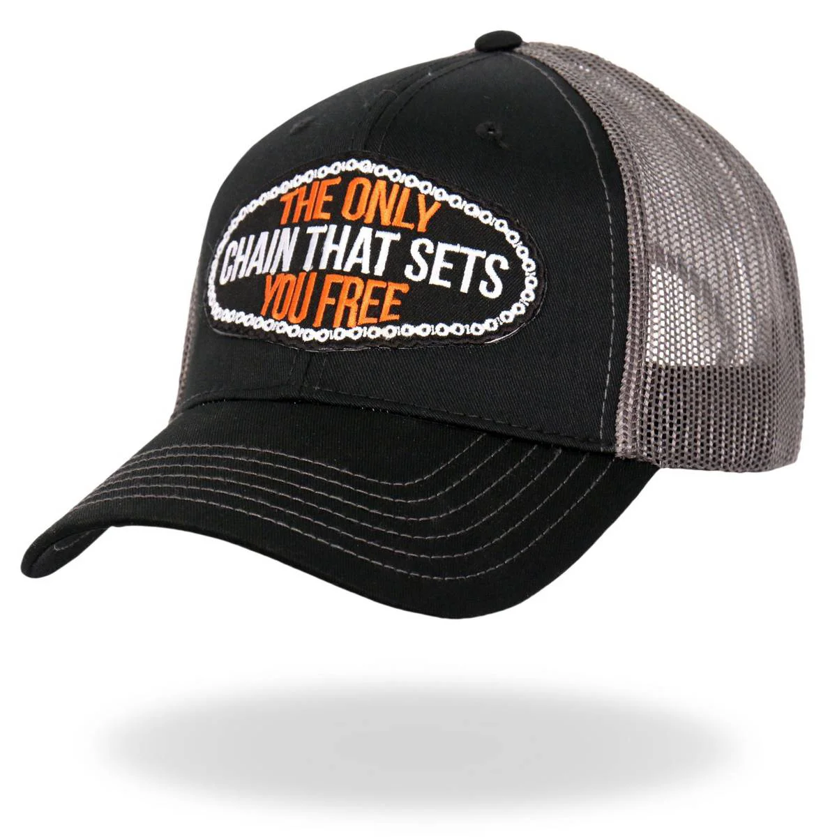 Carefully Designed Hot Leathers Black and Grey That Sets You Trucker Hat GSH1041 Official