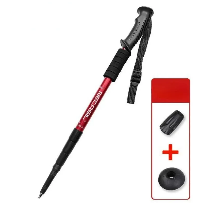 Premium Adjustable Ultralight Aluminium Alloy Trekking Poles - Folding Walking Stick for Trail Running Hiking and Tourism Smooth