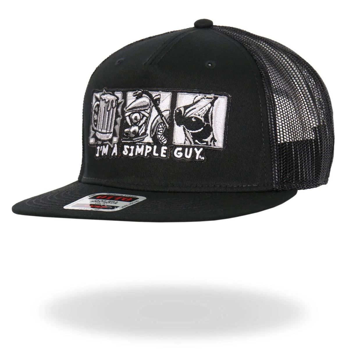 Exclusive Hot Leathers Black Simple Guy 3 B's Snapback Hat GSH2038 Next-Generation