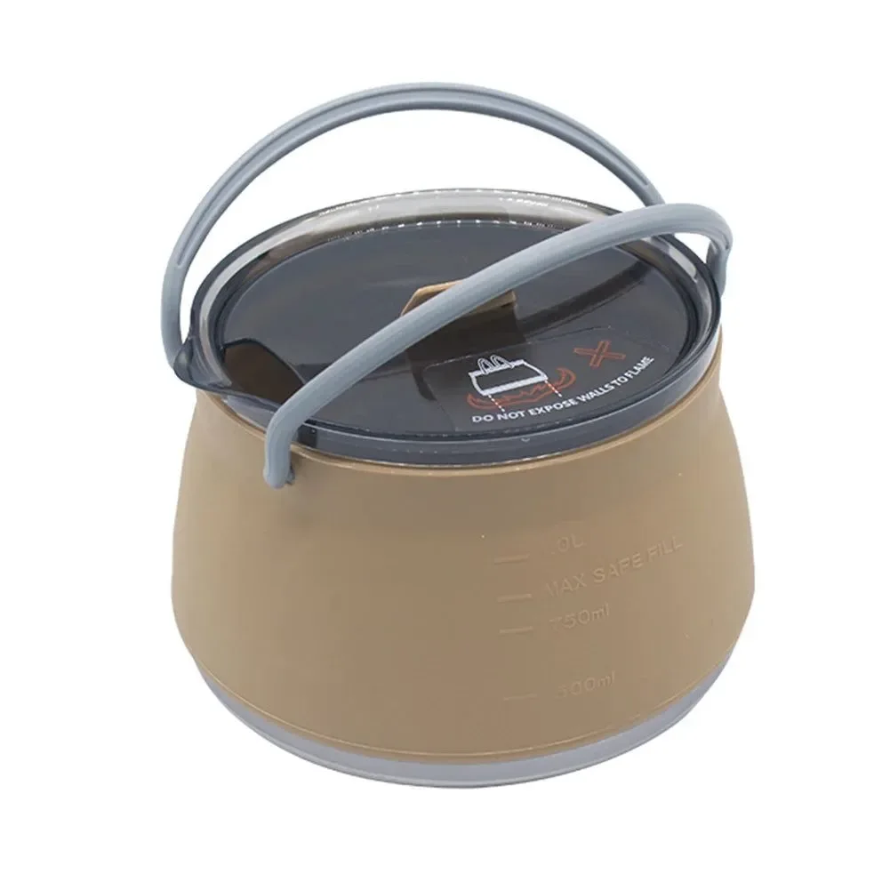 Sophisticated Silicone Folding Kettle - Portable Collapsible Mini Boiling Pot for Coffee and Tea Clean